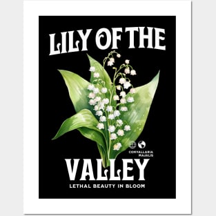 lily of the valley, lily design, flowers, floral art, watercolor illustration of lily of the vally, poisonous plant, may, birth flower Posters and Art